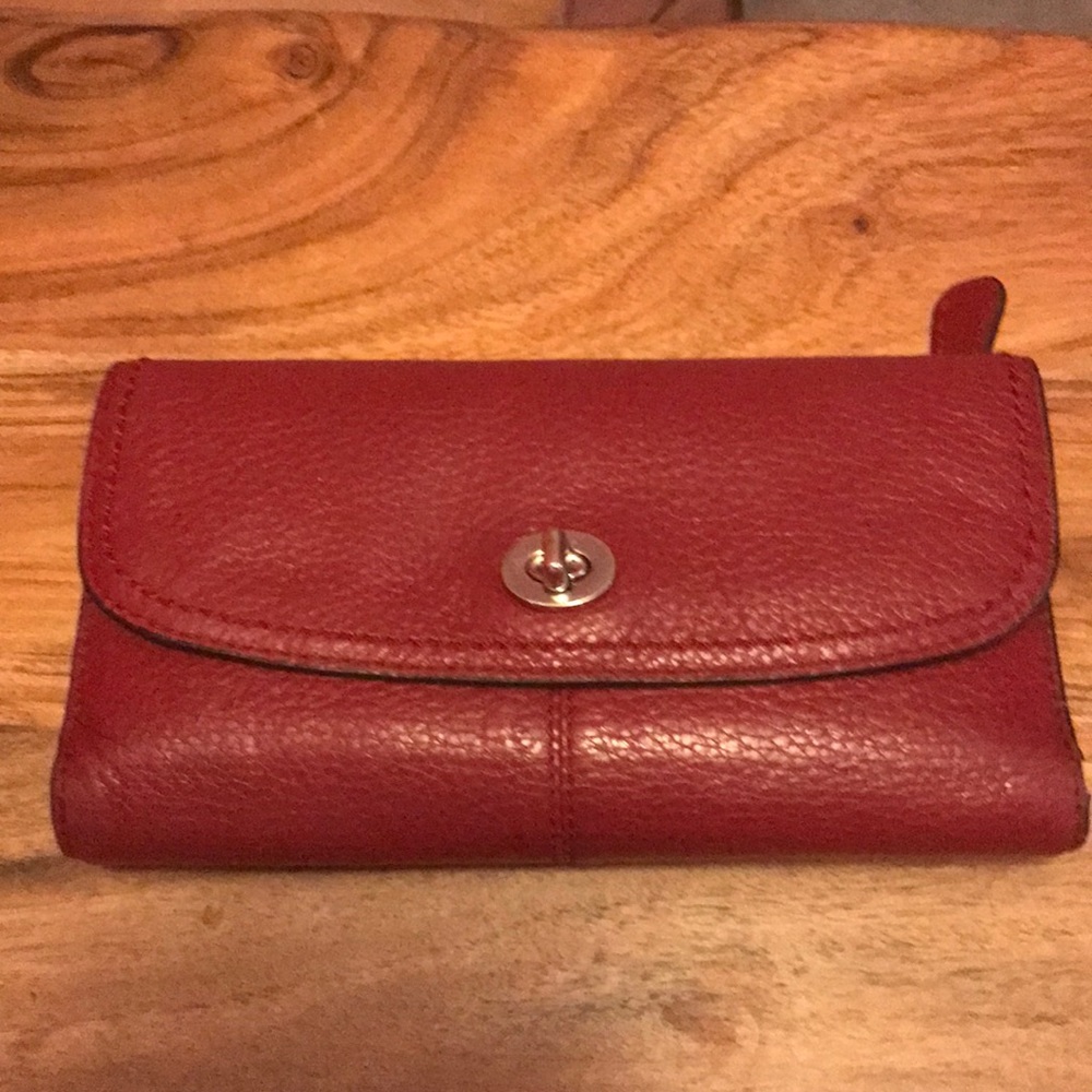 COACH Red Leather Wallet